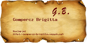 Gompercz Brigitta névjegykártya
